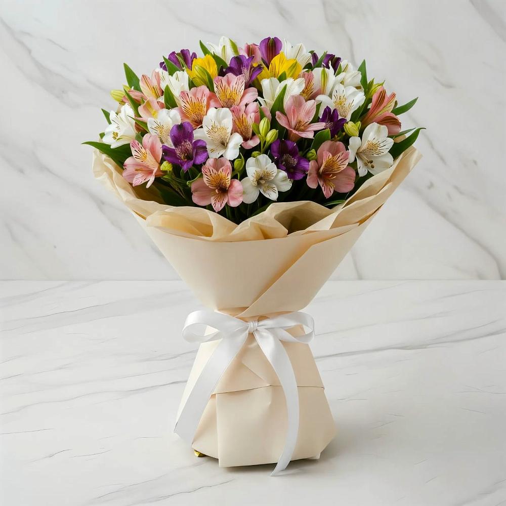 Букет цветов из: Альстромерии в Ессентукской