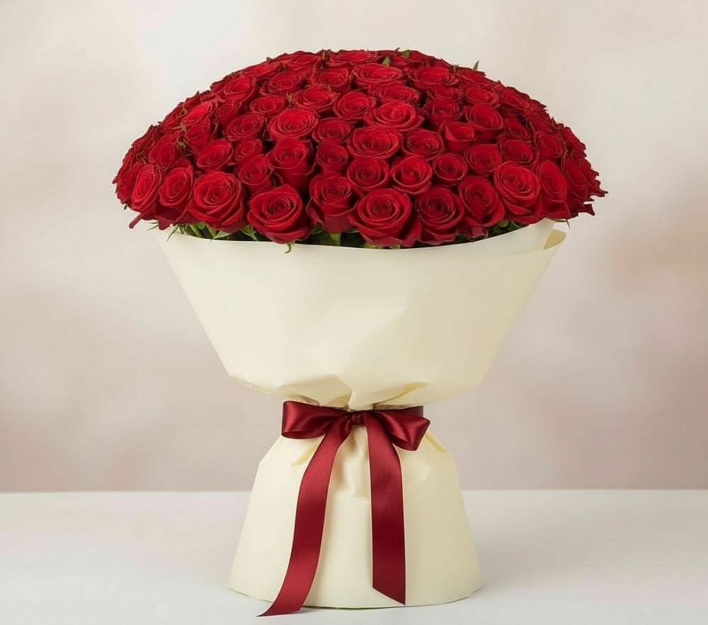Букет 101 Красная роза Милано в Ессентукской