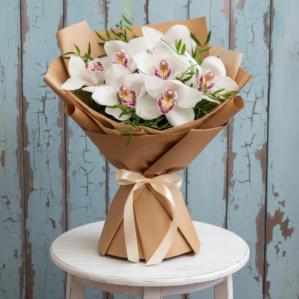 Букет цветов из: Орхидеи и Розы в Ессентукской