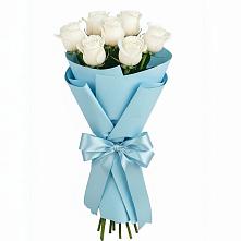 Букет 7 белых роз Проуд #REPLACE_PRED# Ессентукской