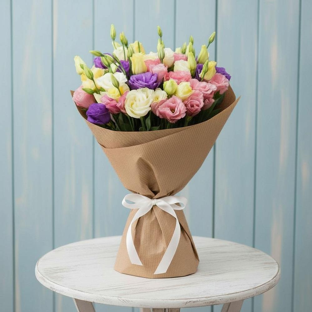 Букет цветов из: Лизиантусы в Ессентукской