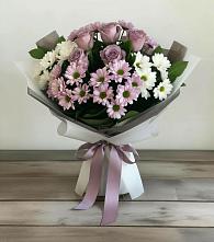 Букет цветов из:  Хризантемы и Розы #REPLACE_PRED# Ессентукской