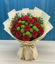Букет цветов из:  Розы и Хризантемы в Ессентукской