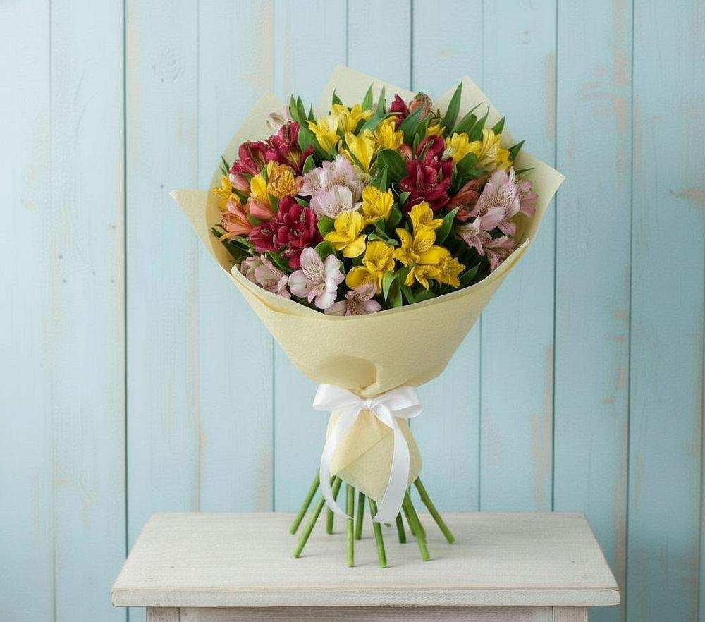Букет цветов из: Альстромерии в Ессентукской