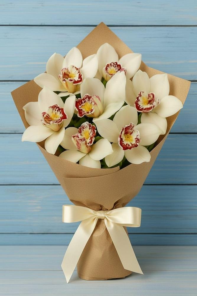 Букет цветов из: Орхидеи и Розы в Ессентукской