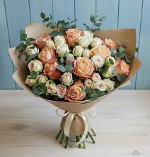 Букет цветов из:  Альстромерии и Розы #REPLACE_PRED# Ессентукской